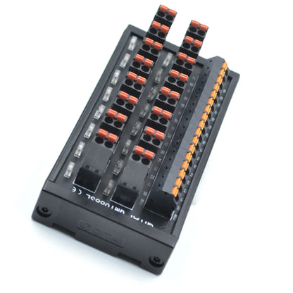 QMT088SL 16-Bit Output Terminal Block DC24V 1A PLC Module with LED Light Remote Control Compatible with DIN Rail