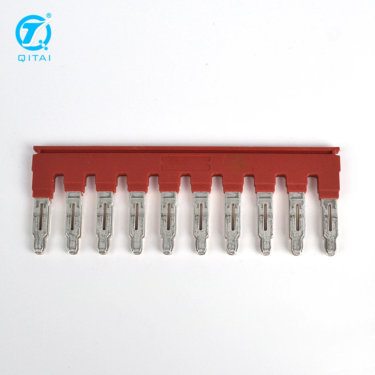 FBS10-10 Terminal Bridge Jumper Bar Electrical Busbar Jumper 10-Pole Terminal Jumper Red Terminal Connector Strip