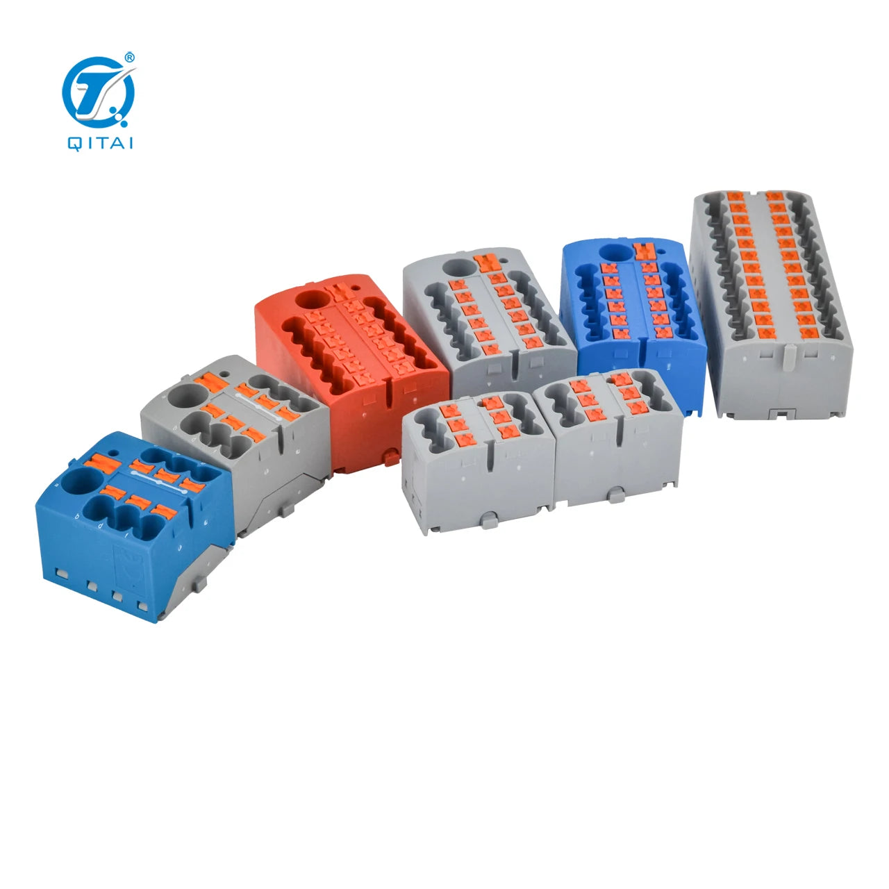 QPTFX-2.5 One-in Multi-out 2.5mm² Din Rail  Quick Wiring Wire Connectors Pluggable Hiqh Quality Factory PTFIX Terminal Blocks