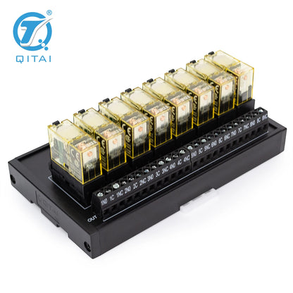 Factory QMY534SL-P 8C 1C Relay Terminal Block Module AC DC 250V 30V 50mΩ Relay Terminal Block