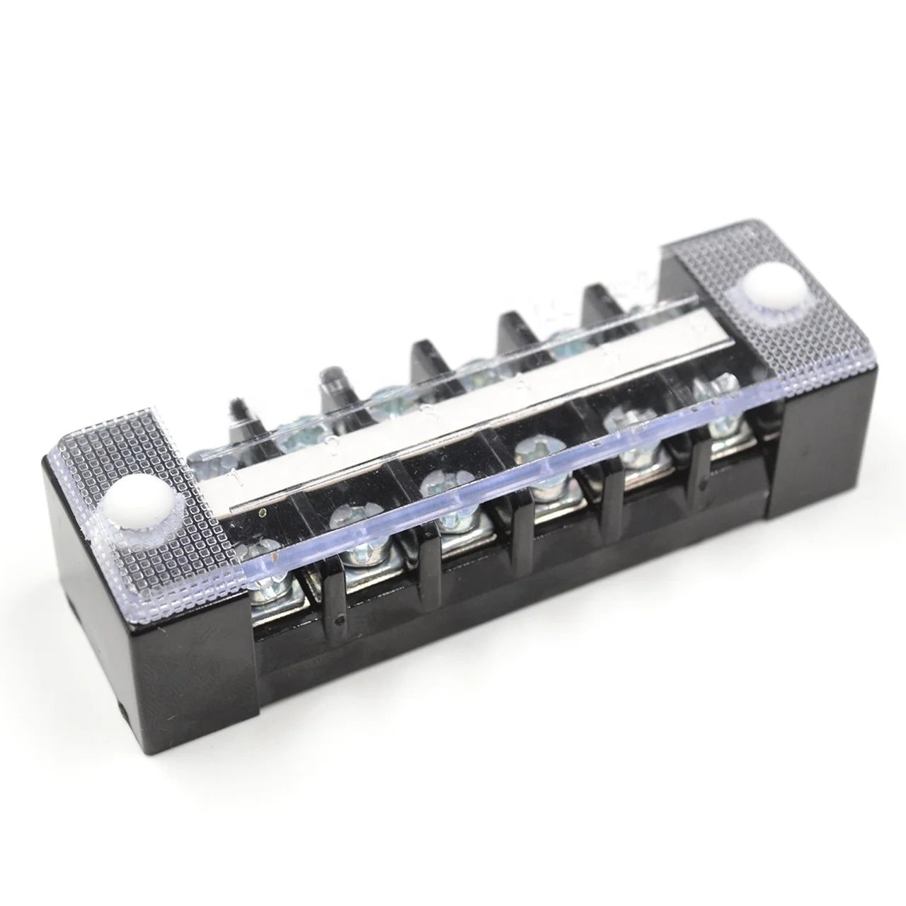 QTB-1006 17.5A 1.5mm2 Barrier Terminal Block 6 Position Screw Terminal Strip for Electrical Wire Connection